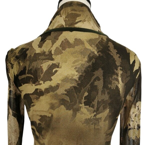 ANAC Designed by Kimi Vintage Y2K Long Sheer Sleeve Fitted Top -  Sz Vintage L - Picture 5 of 9